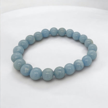 Angelite bracelet with rare natural stones 8mm