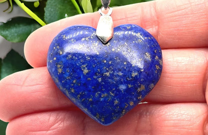 Lapis Lazuli Gemstone Heart Pendant